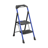 2-Step 300-lb Capacity Black Steel Foldable Step Stool 11359BLU4