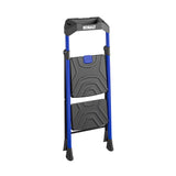 2-Step 300-lb Capacity Black Steel Foldable Step Stool 11359BLU4