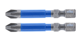 TerminatorBlue Phillips #3 1/4-in x 2-in Phillips Impact Driver Bit (2-Piece) 70203