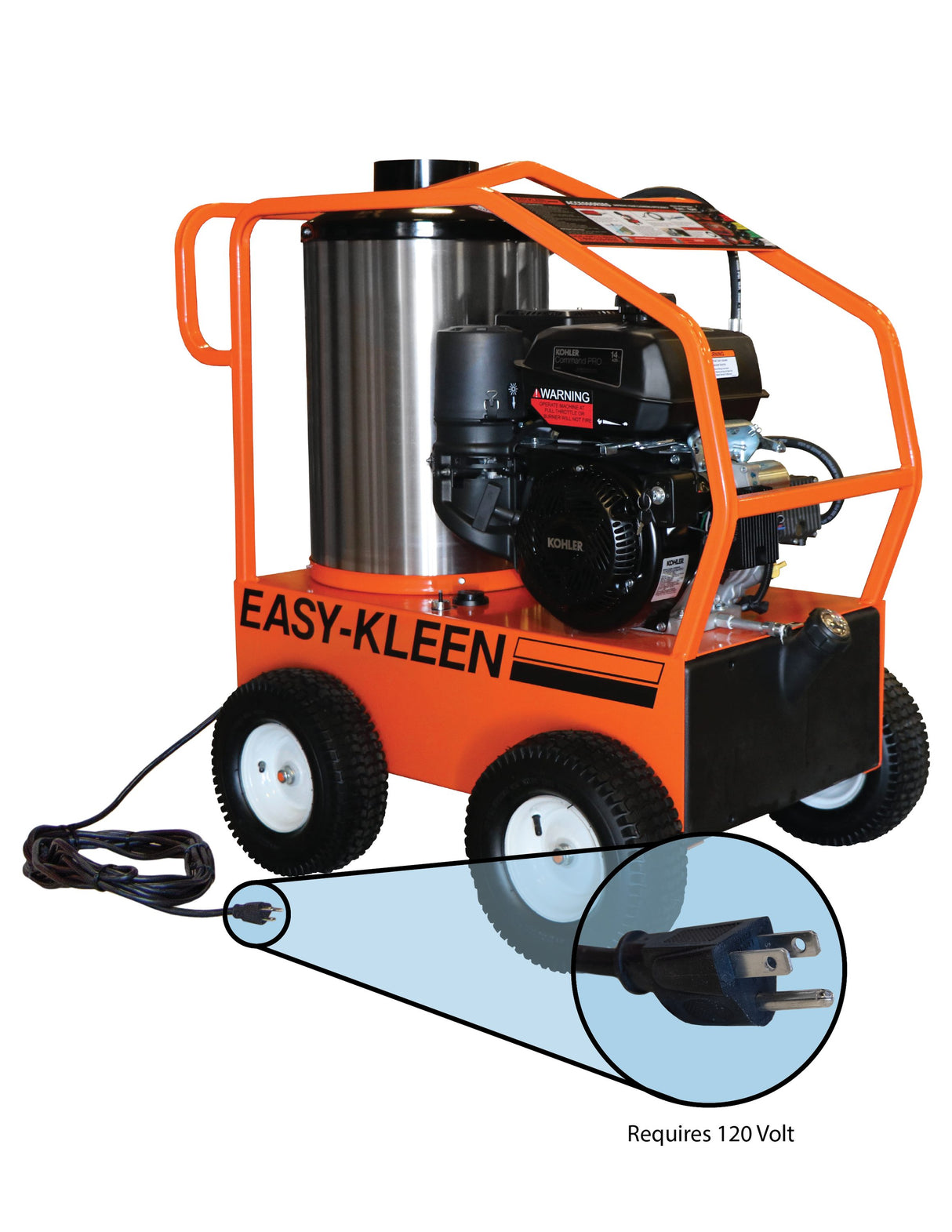 Commercial 4000 PSI 3.5-GPMs Hot Water Gas Pressure Washer with 5 Spray Tips EZO4035GKGP120