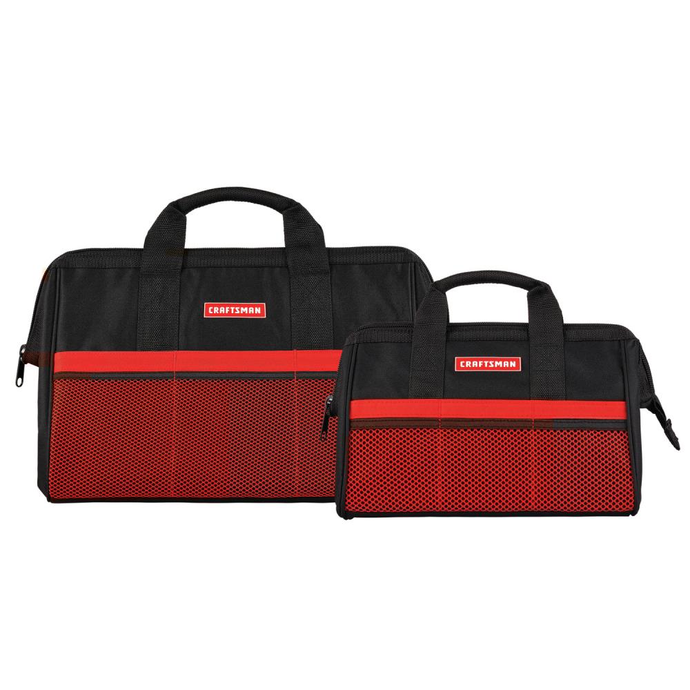 Red Polyester 12.25-in Zippered Tool Bag CMST513518