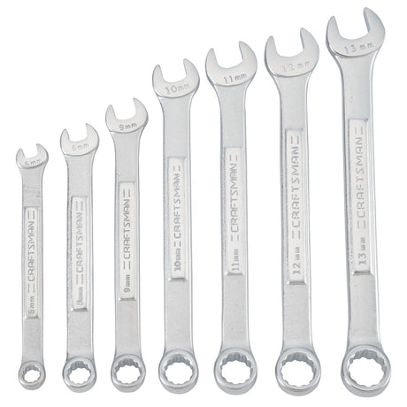 7-Piece Set 12-point Metric Combination Wrench Includes Soft Case CMMT21086