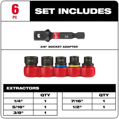 SHOCKWAVE Impact Duty Extractor Set (6-Piece)