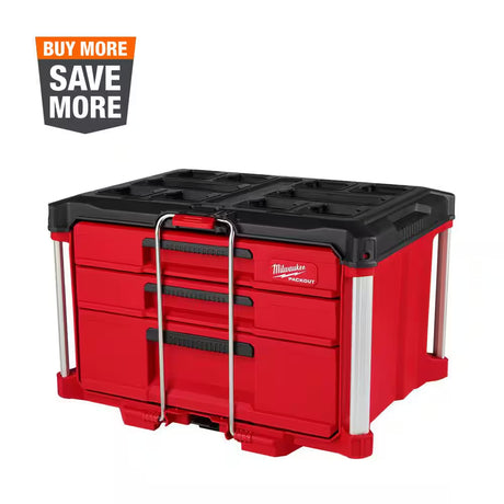 PACKOUT 22 In. Modular 3-Drawer Multi Drawer Tool Box with Metal Reinforced Corners and 50 Lbs. Capacity