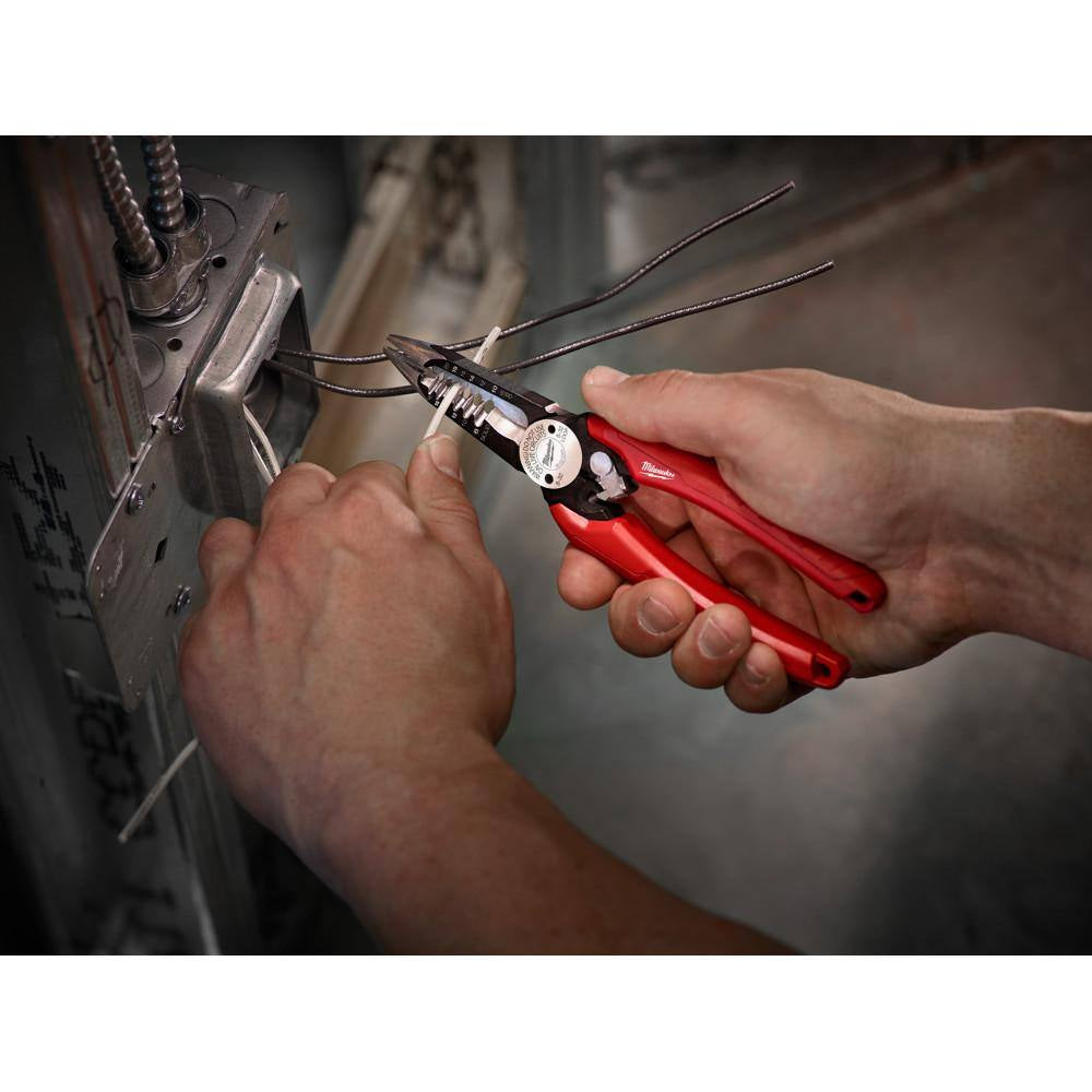 7.75 In. Combination Electricians 6-In-1 Wire Strippers Pliers 10-28 AWG Multi-Purpose Wire Stripper/Cutter (2-Piece)