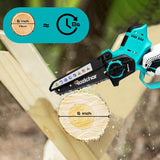 Cordless Mini Chainsaw for Makita 18V Battery, 6 Inch Battery Powered Pruning Saw with Security Lock, Replacement Chain for Tree Trimming | Wood Cutting | Home Renovation(Only Tool, No Battery)