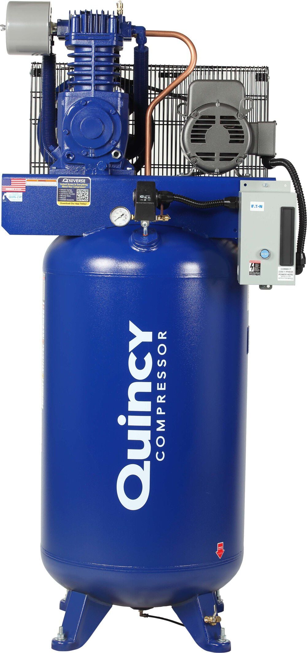 Reciprocating Air Compressor 5HP 230V 80 Gallon Vertical 453DS80VCB23