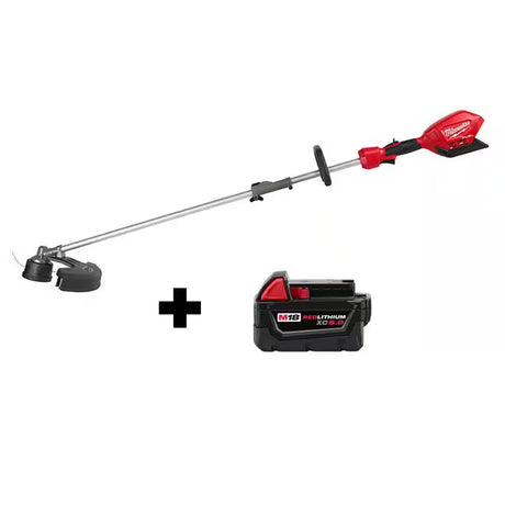 M18 FUEL 18V Lithium-Ion Cordless Brushless String Grass Trimmer W/ Attachment Capability W/ M18 5.0Ah Battery