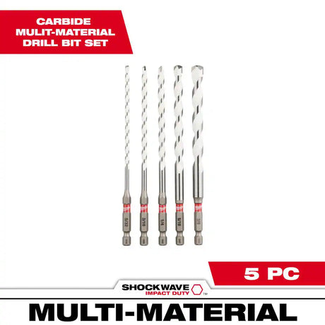 SHOCKWAVE Carbide Multi-Material Drill Masonry Bits Set (10-Pack)