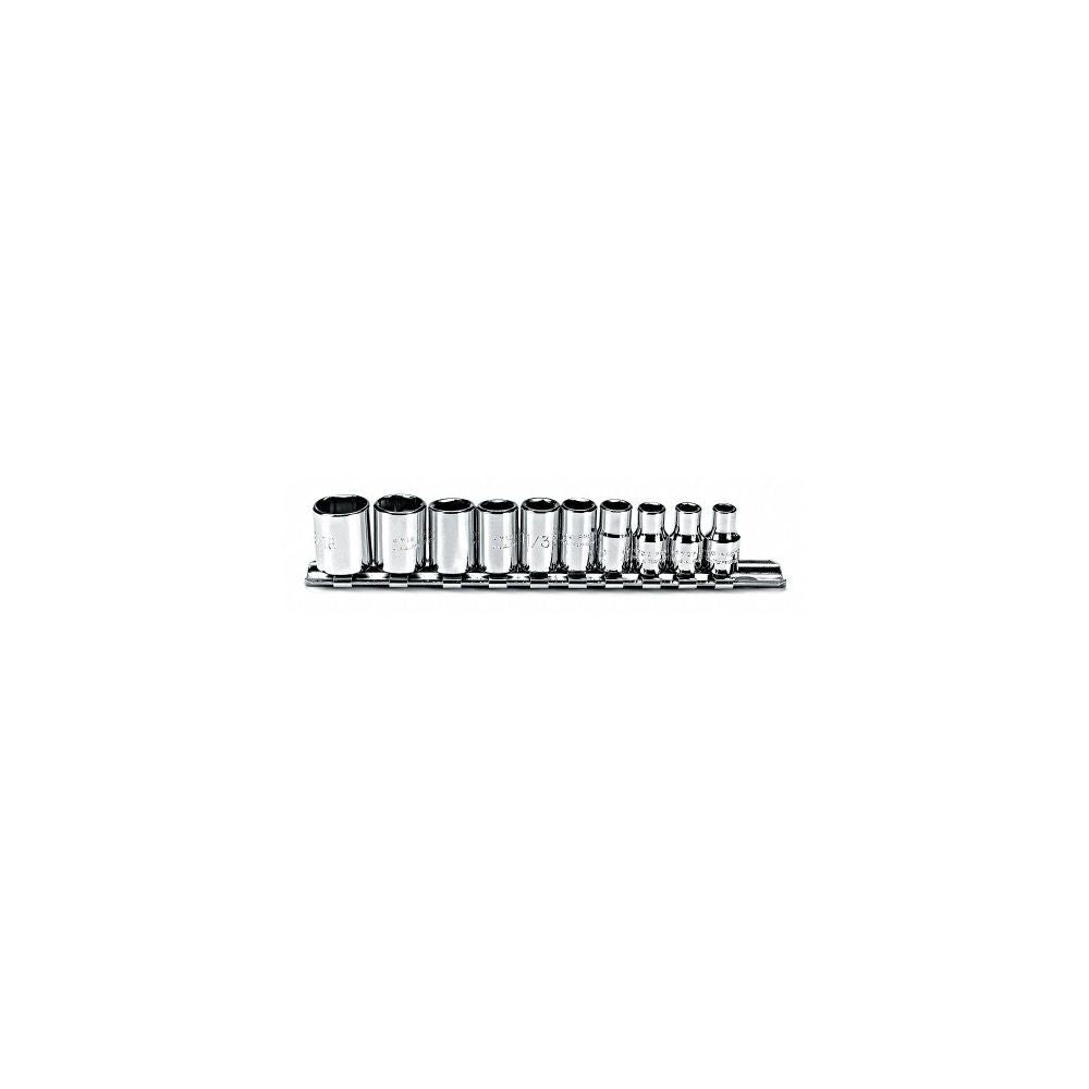 1/4 in Drive 10 Piece Socket Set-6 Point J47106