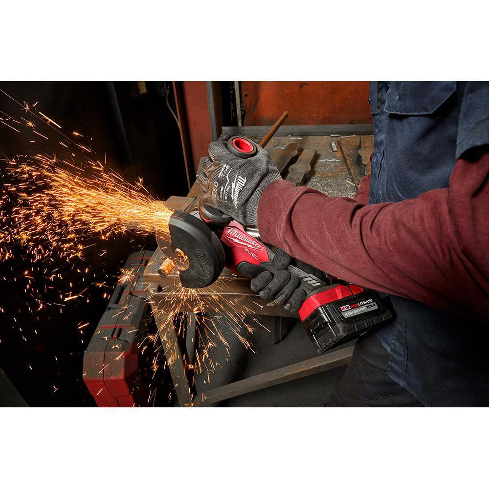 M18 FUEL 18V Lithium-Ion Brushless Cordless 4-1/2 In./5 In. Grinder and Starter Kit W/(1) 5.0 Ah Battery and Charger