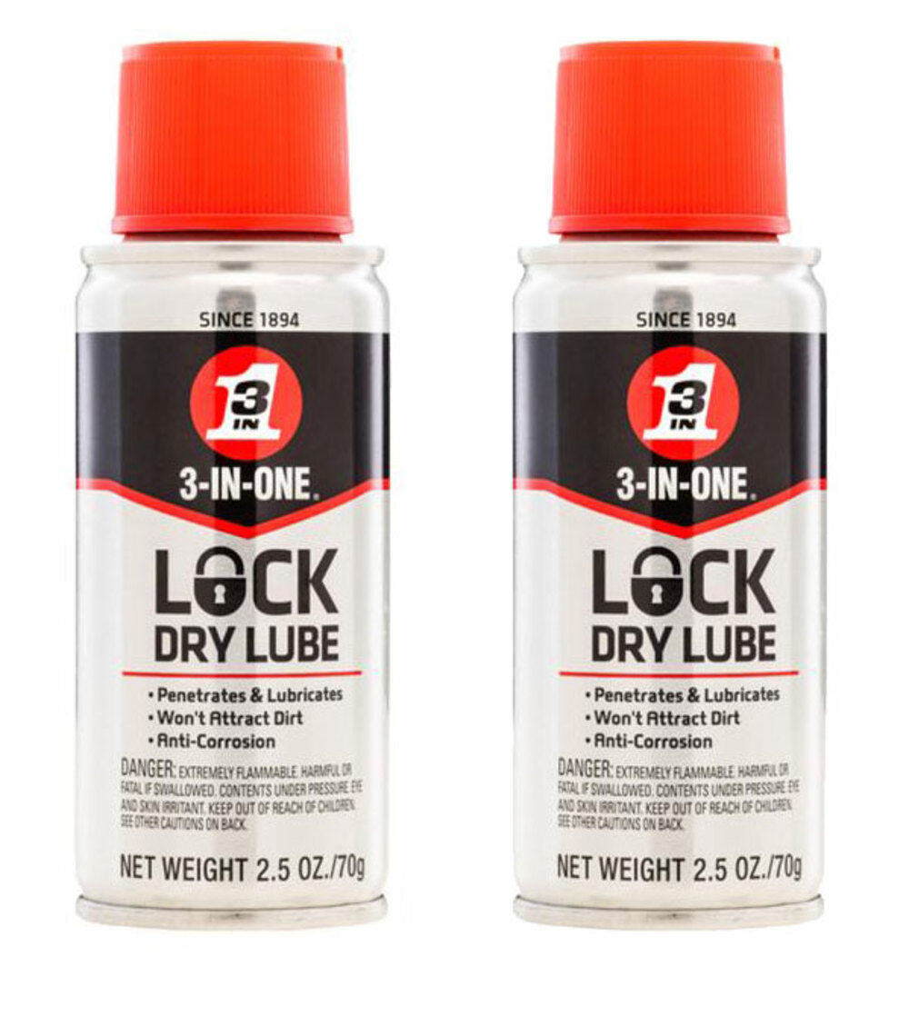 Lock Dry Lube, 2.5 oz, 2pk 12007