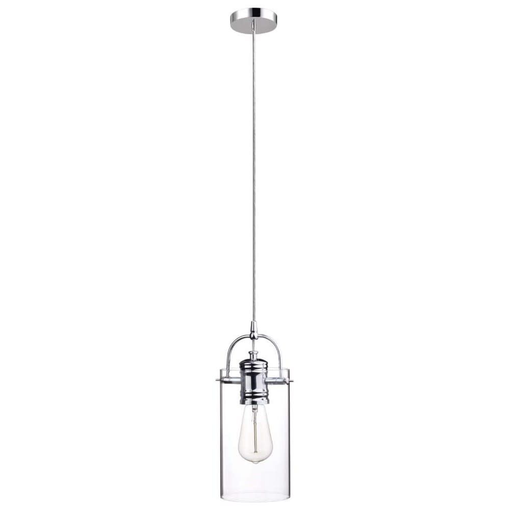 J Pendant Light Chrome 60W E26 1 Light 3000186