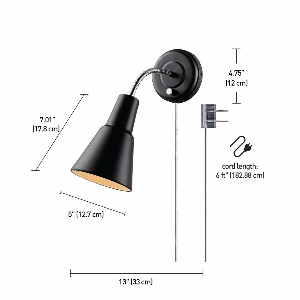 Ramezay Modern Wall Sconce Matte Black 60W 1 Light 3000192