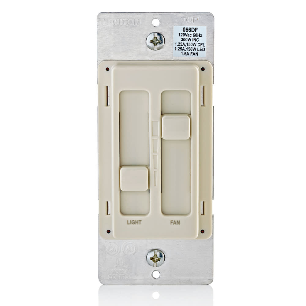 SureSlide Light Almond Fan/LED Light Control Slide Switch 3001338