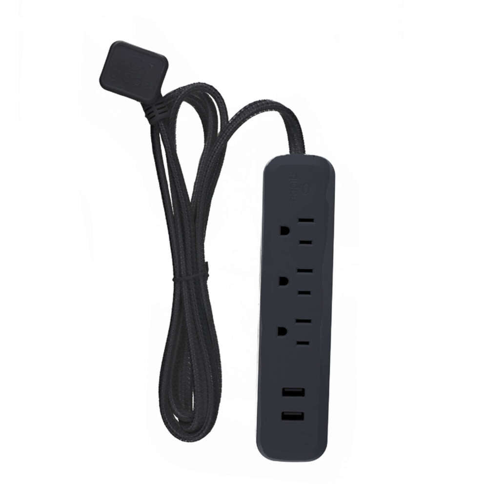 Power Strip 6' 300J Black 3 Outlet 3002619