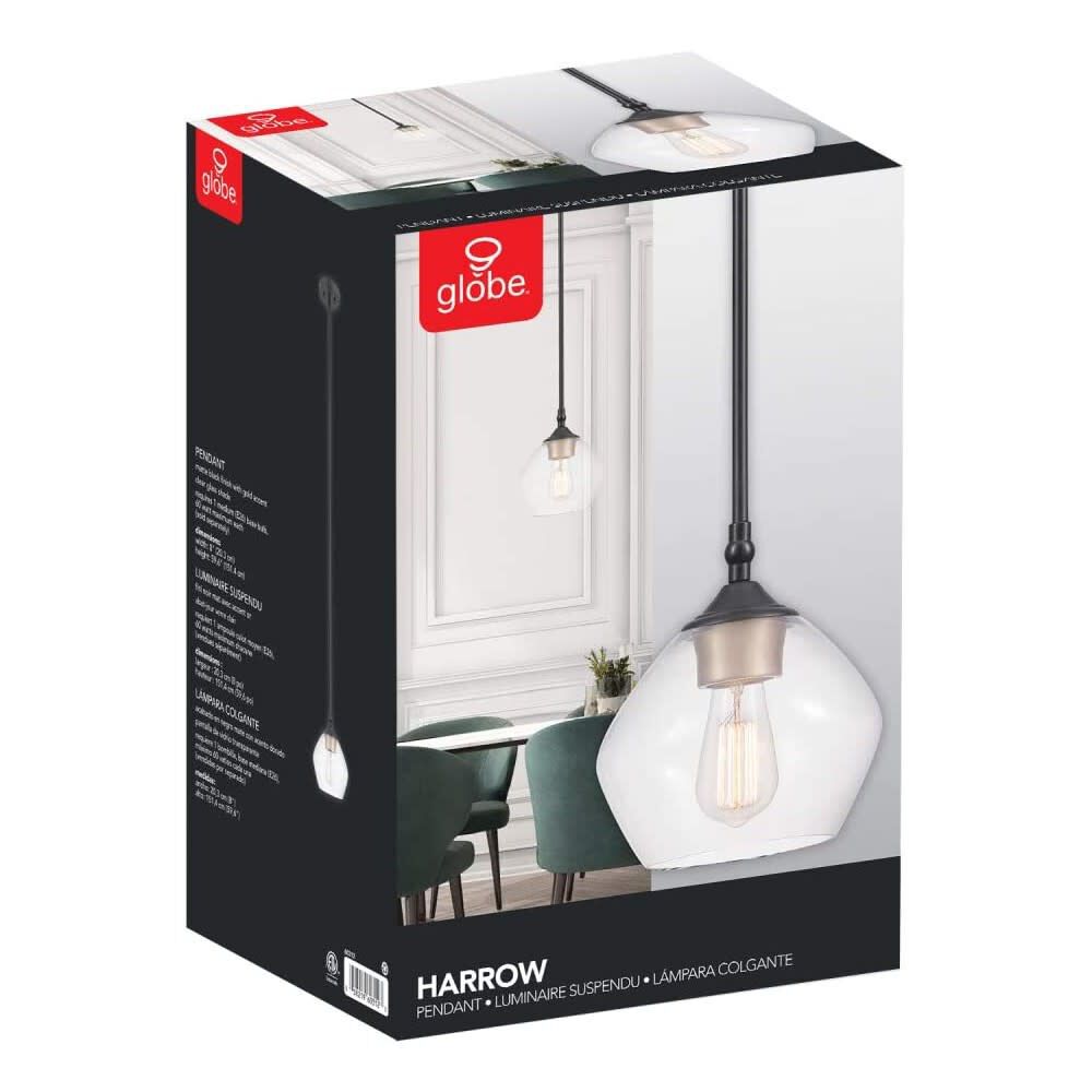 Harrow Pendant Light Matte Black 60W E26 1 Light 3008643