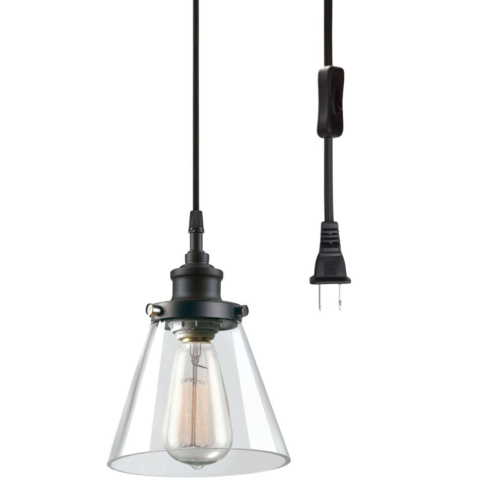 Jackson Plug In Pendant Light 60W Matte Black 3008647