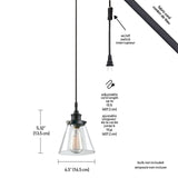 Jackson Plug In Pendant Light 60W Matte Black 3008647