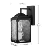 Miller Wall Sconce Black Modern Outdoor Downlight 3008668