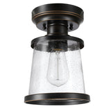 Charlie Flush Mount Light 1 Light Bronze Outdoor 44301