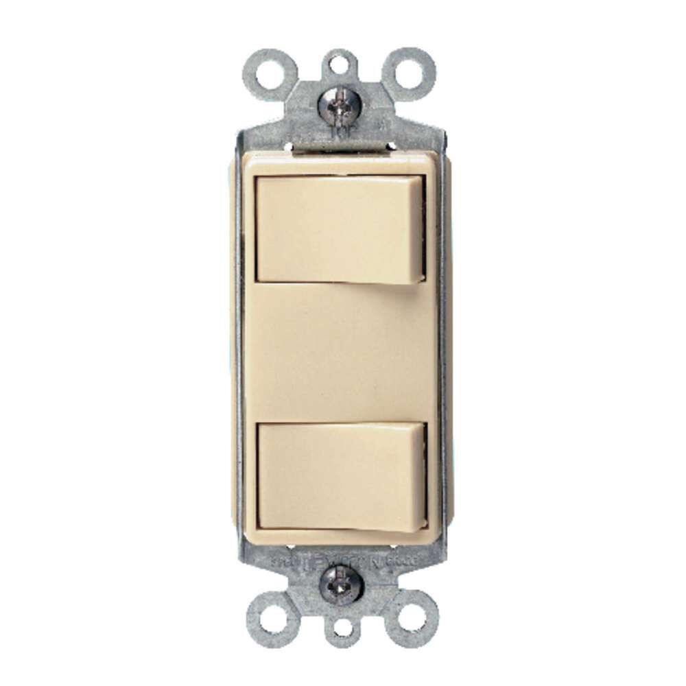 Decora Rocker Switch 120V Ivory 1 Pole Duplex Combination 3068194