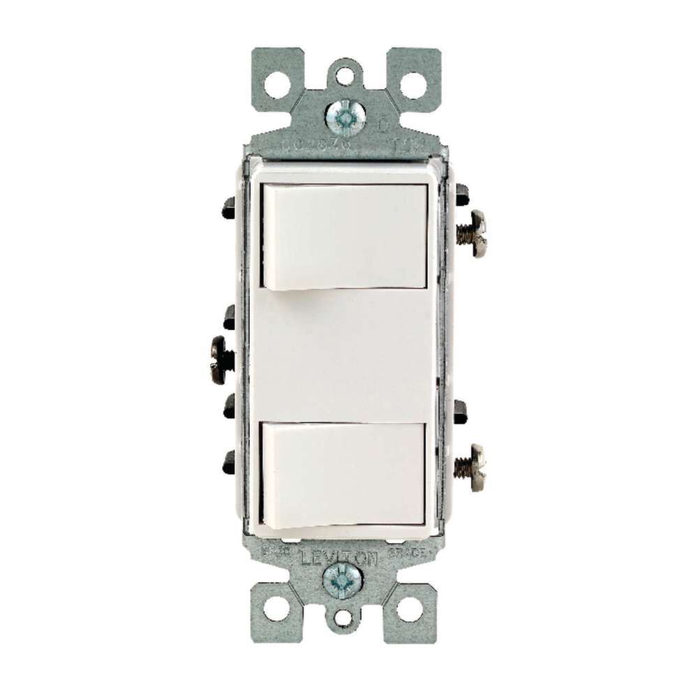 Decora Rocker Switch 120V White 1 Pole Duplex Combination 3068202