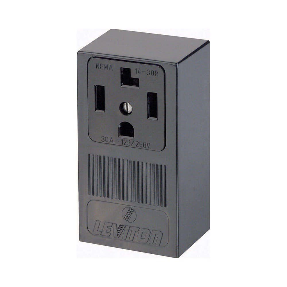 3 Pole Non Grounded Single Outlet Receptacle 30A Black 3201464