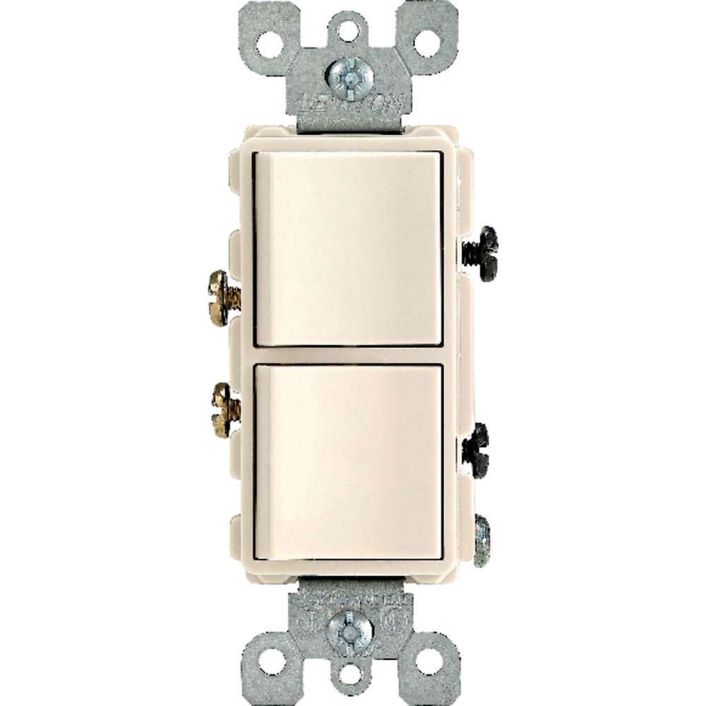 Decora Combination AC Quiet Switch 15A 277V Light Almond 3288503