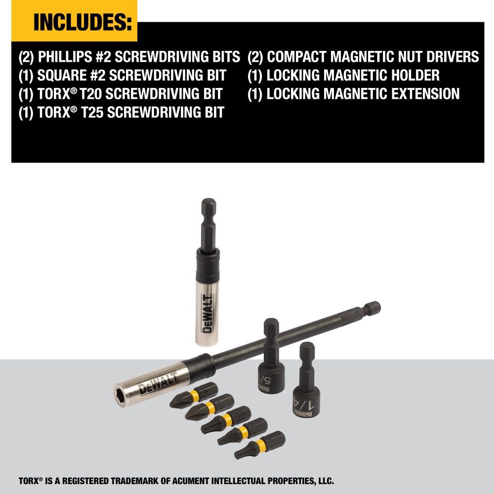 Impact-Ready Impact Driver Bit (9-Piece) DWAFTAS-9