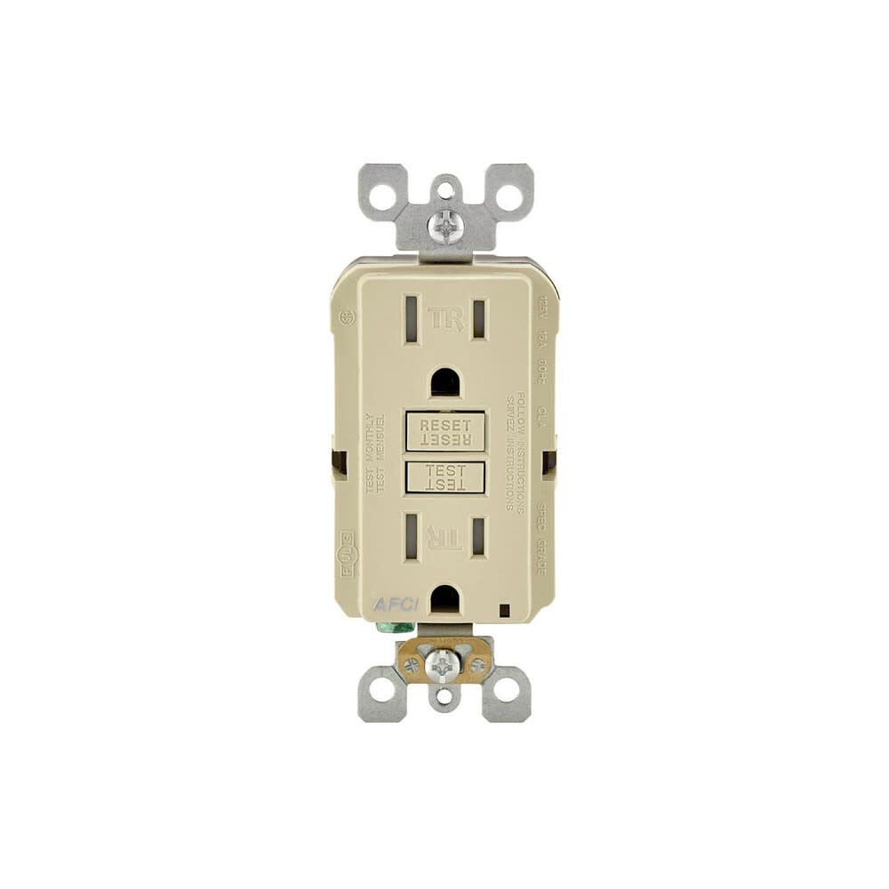 SmartlockPro AFCI Outlet 15A 120V Ivory NEMA 5-15R 3500162