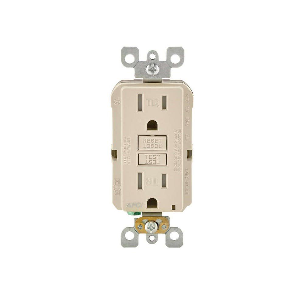 SmartlockPro AFCI Outlet 15A 120V Light Almond NEMA 5-15R 3500238