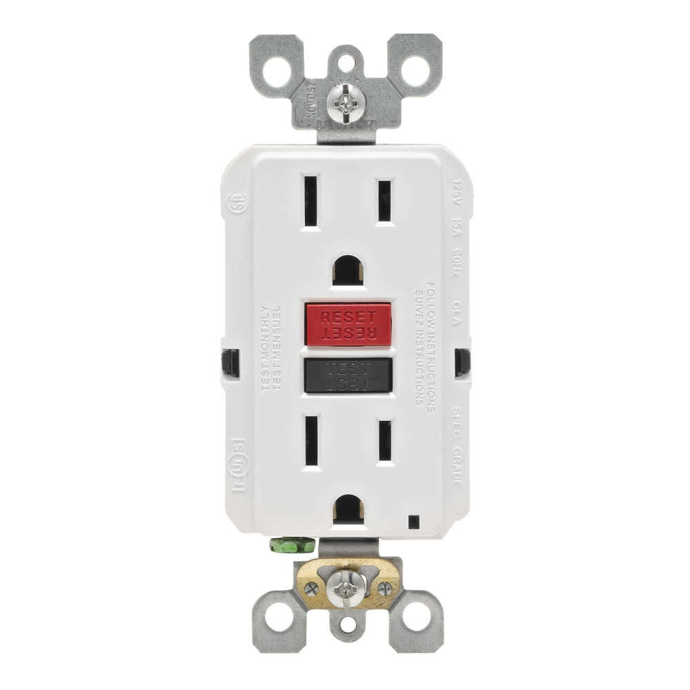 SmartlockPro GFCI Outlet 15A 125V Duplex White NEMA 5-15R 3532868