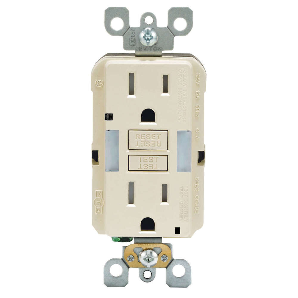 SmartlockPro GFCI Outlet 20A 125V Duplex Light Almond NEMA 3533312