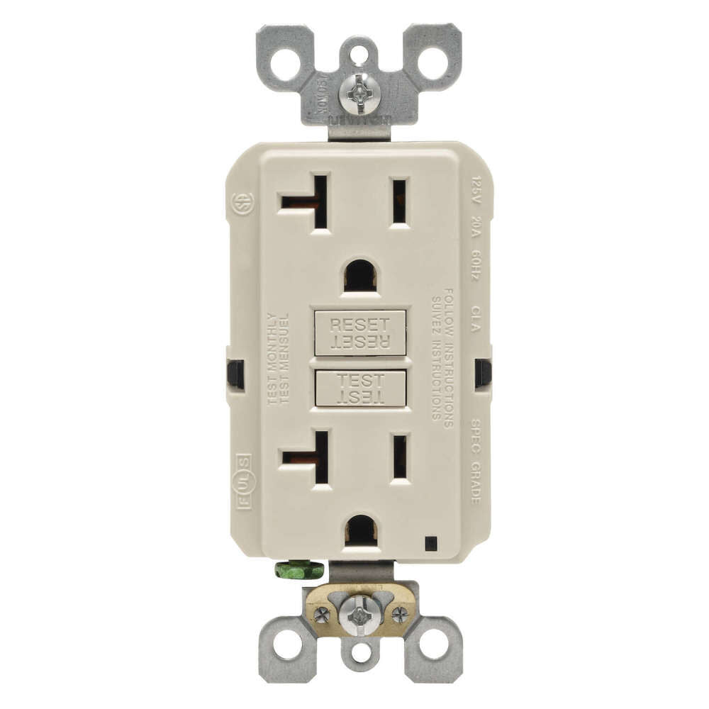 SmartlockPro GFCI Outlet 20A 125V Duplex Light Almond NEMA 3533346