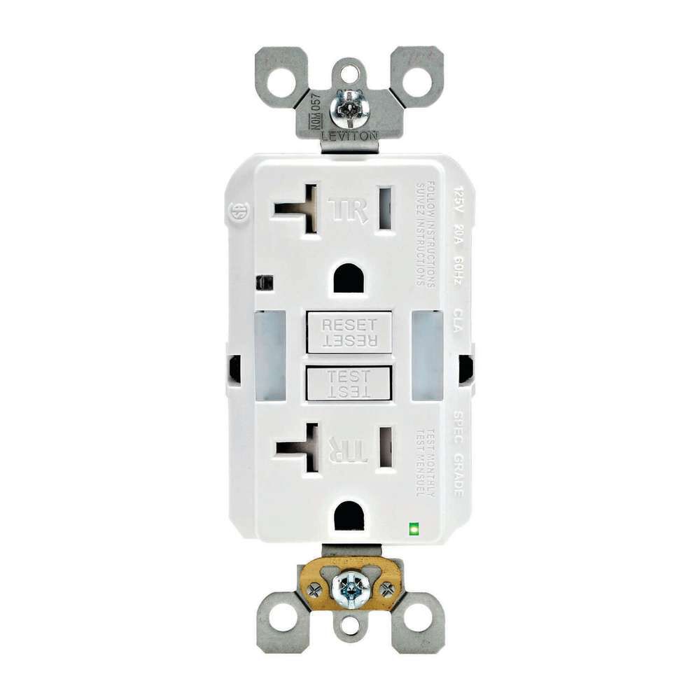 SmartlockPro GFCI Outlet 20A 125V Duplex White NEMA 5-20R 3533361