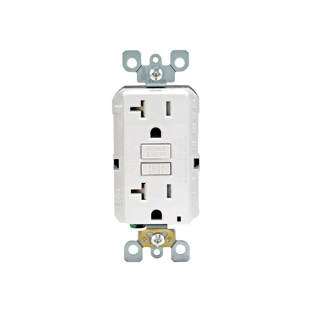 SmartlockPro GFCI Outlet 20A 125V Duplex White NEMA 5-20R 3533502