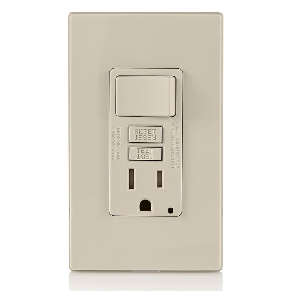 SmartlockPro GFCI Outlet 15A 125V Light Almond NEMA 5-15R 3534146