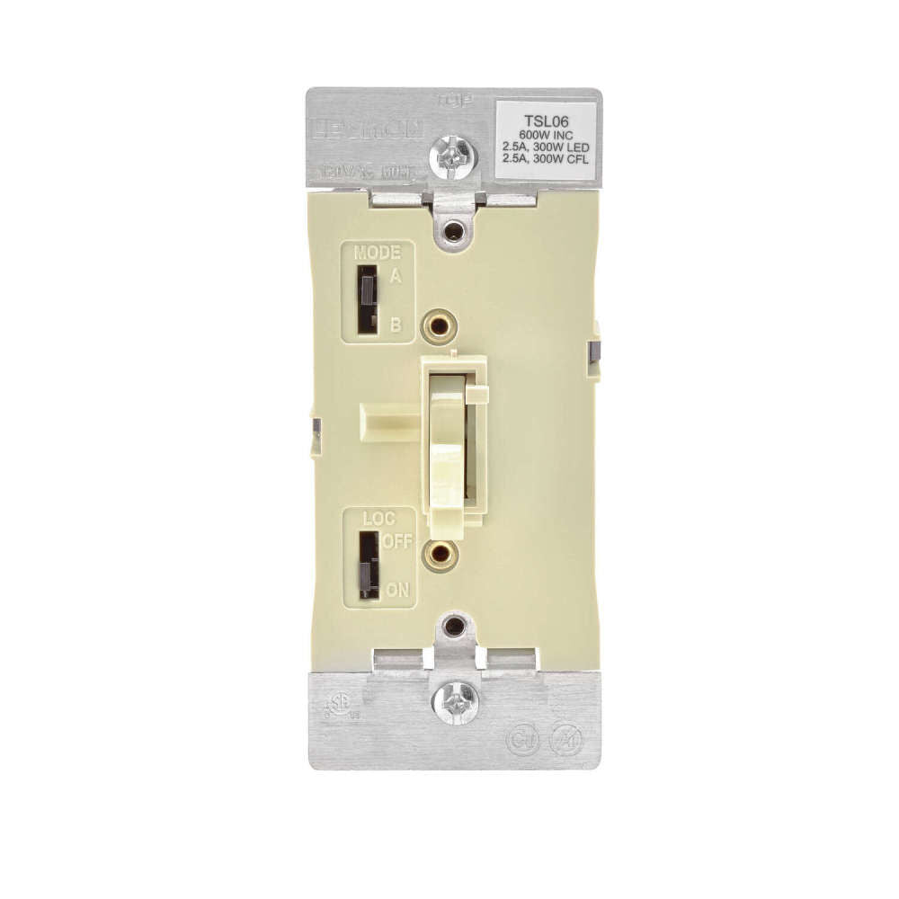 600W Ivory Toggle Slide Universal Dimmer Switch 3775335