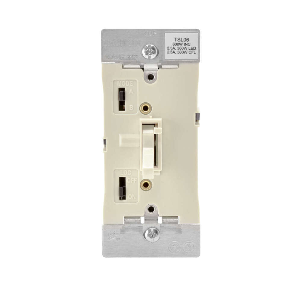 600W Light Almond Toggle Slide Universal Dimmer Switch 3775384