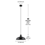 Barnyard Pendant Light 1 Light Matte Black 3807005