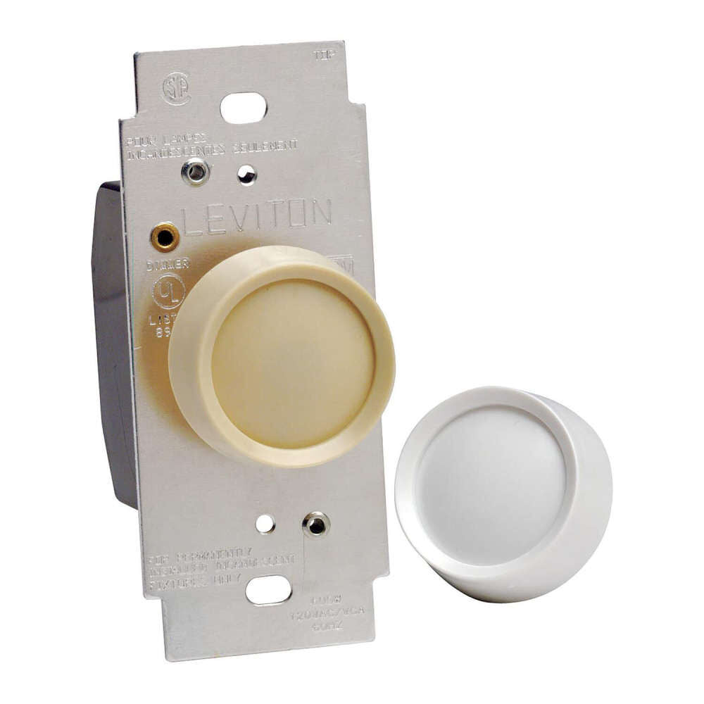 Trimatron 600W Light Almond & White Rotary Dimmer Knob 3808607