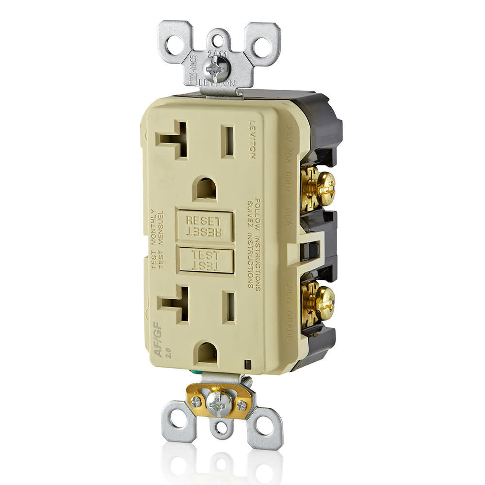 SmartlockPro Outlet 20A 125V Ivory AFCI/GFCI 2 Function Outlet 3809407