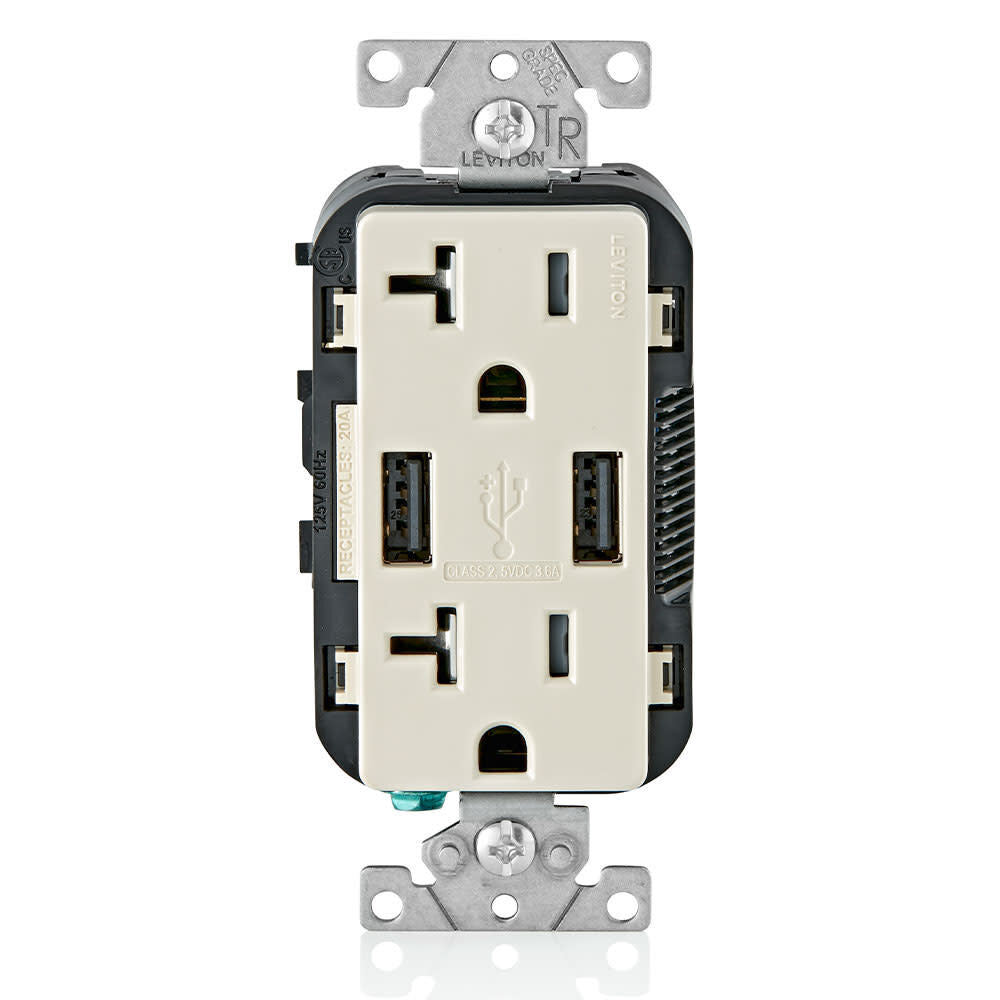 20A 125V Light Almond Combination Duplex Receptacle/Outlet 3809472