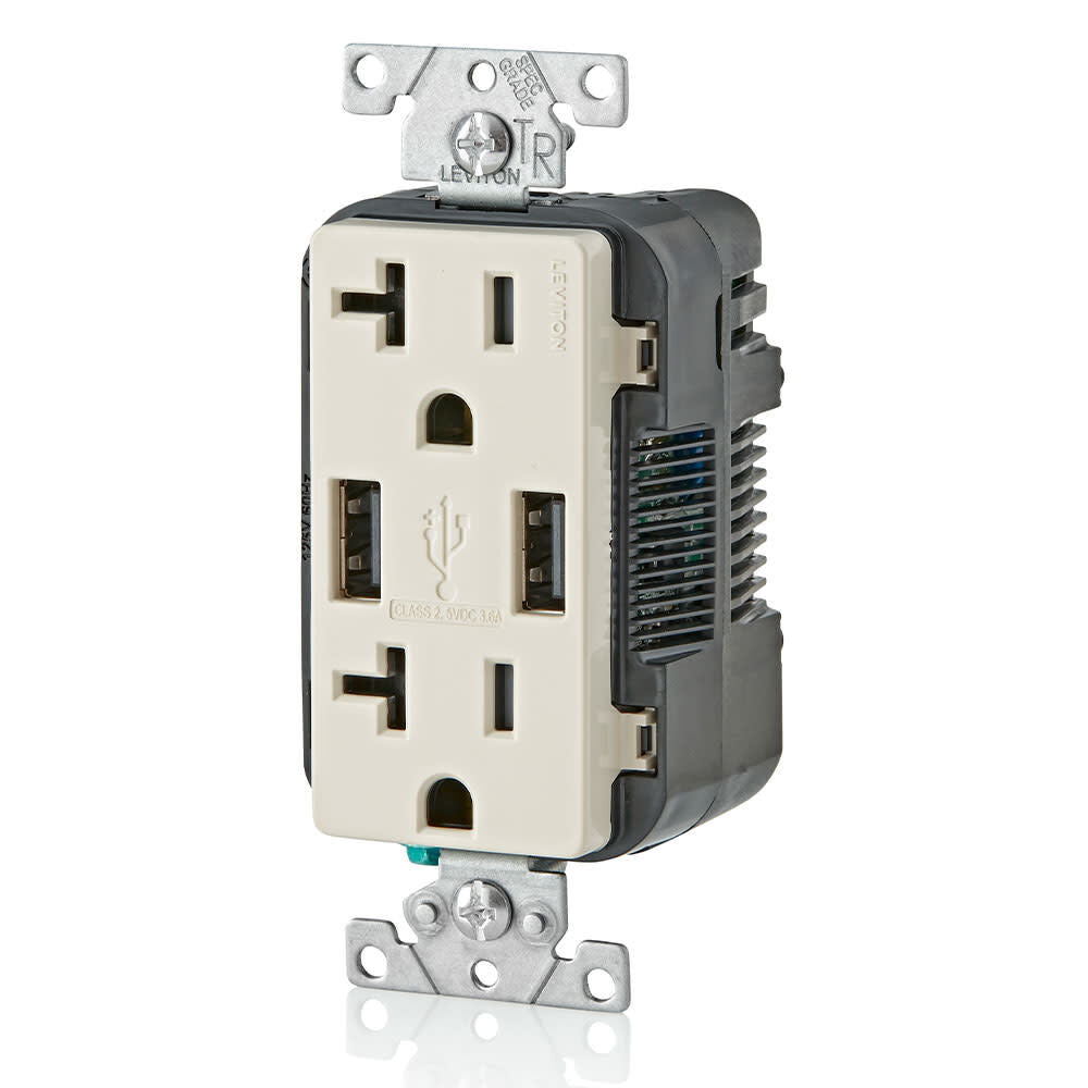 20A 125V Light Almond Combination Duplex Receptacle/Outlet 3809472