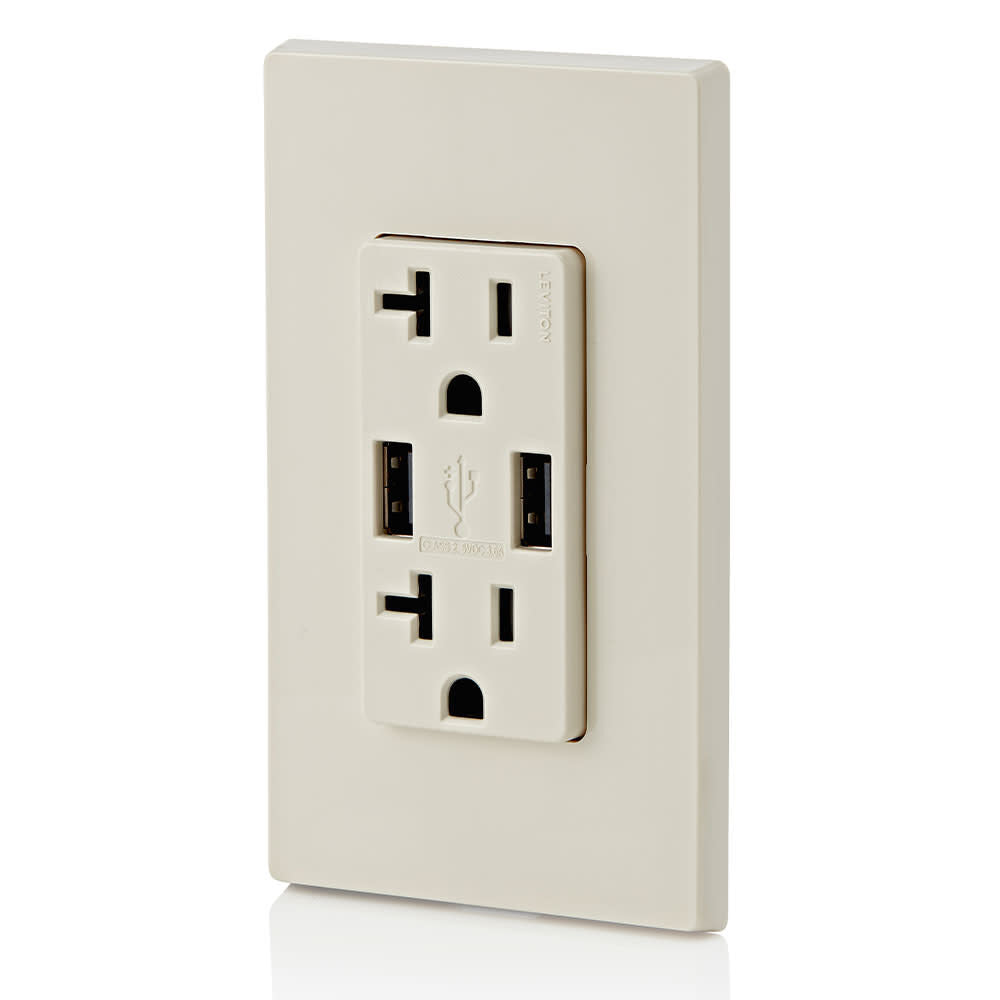 20A 125V Light Almond Combination Duplex Receptacle/Outlet 3809472