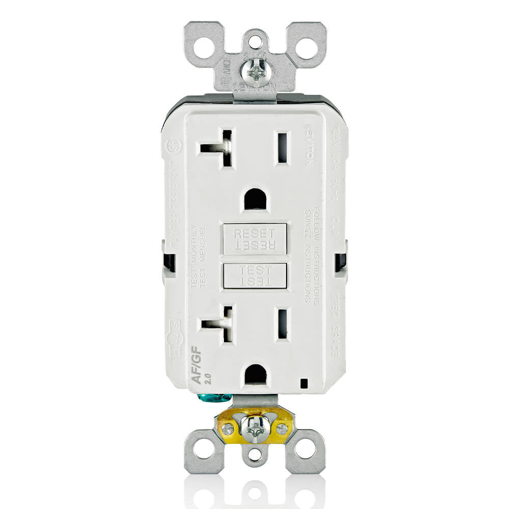 SmartlockPro AFCI/GFCI Outlet 20A 125V 2Pole White Duplex 3809514