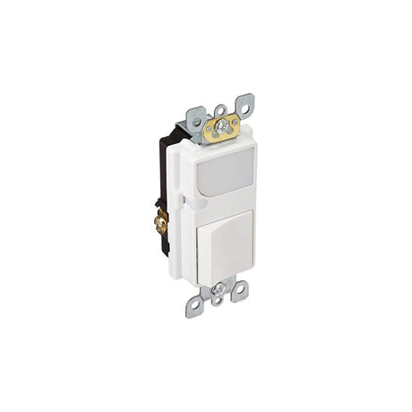 Combination Decora Switch with LED Light 15A 120VAC White 3809605
