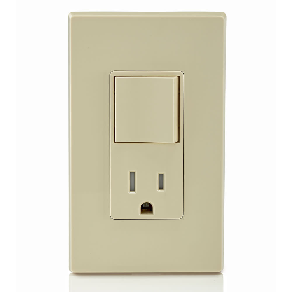 15A Ivory Combination Decora Switch & Receptacle/Outlet 3809688