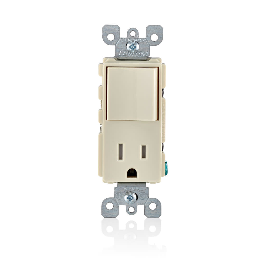 Decora Switch & Receptacle/Outlet 15A Light Almond Combination 3809696